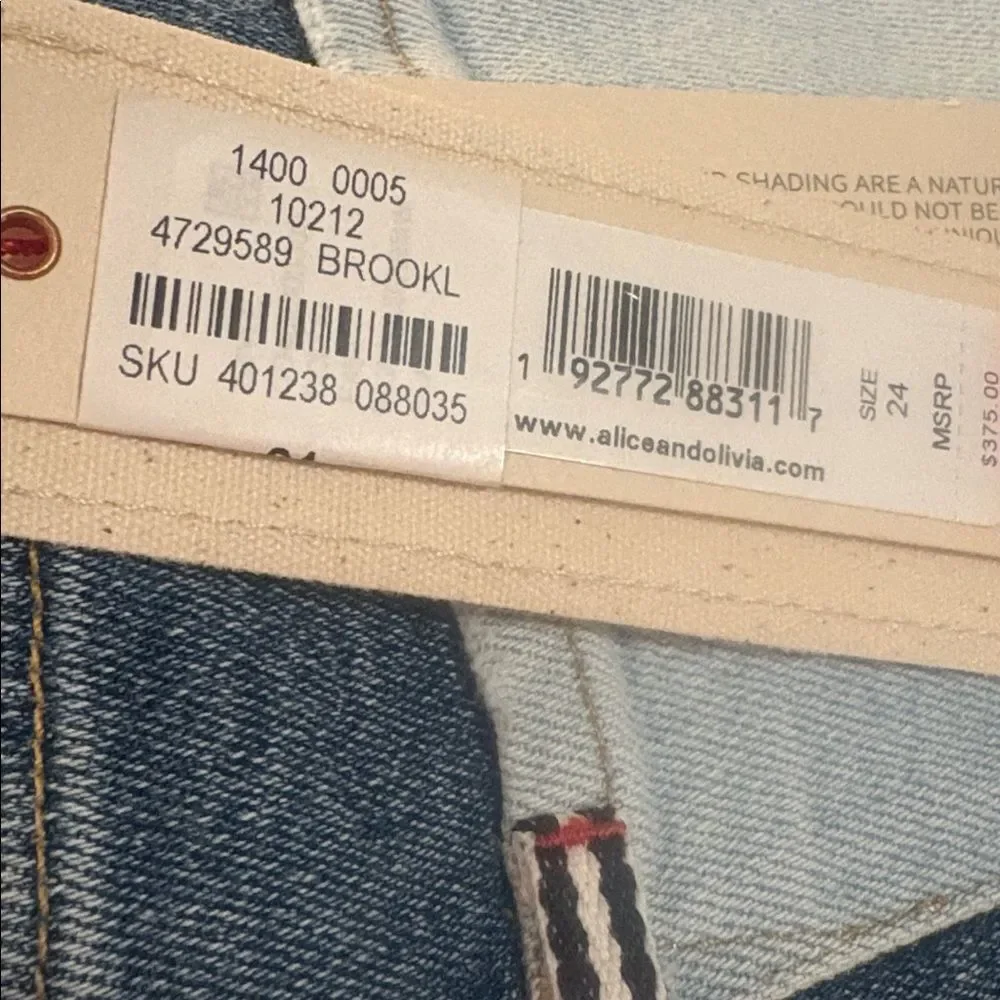 Alice+Olivia Rye Two-Tone Denim Maxi Skirt NWT  $375